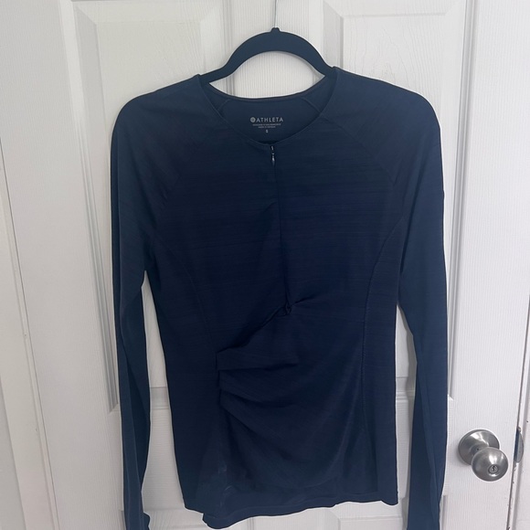 Athleta Tops - Athleta Navy Half-Zip Athletic Top